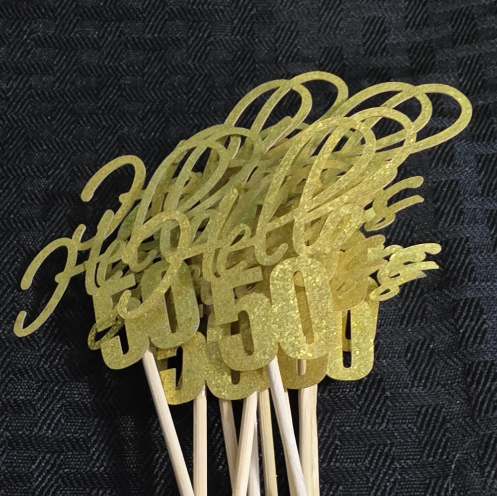 Gold Cake Topper Decoration